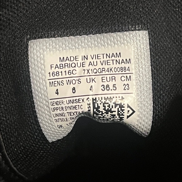 Converse High top Sequins sparkly black CTAS Chuck Taylor M4 W6 168116C sneakers - Picture 6 of 8